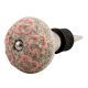 Pink Floral Crackle Ceramic Wine Stopper